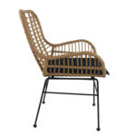Καρέκλα Κήπου ArteLibre ABUDIUS Φυσικό/Μαύρο Μέταλλο/Rattan 60x60x85cm - 1 τεμ. - Image 3