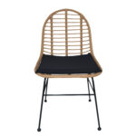 Καρέκλα Κήπου ArteLibre ACCIUS Φυσικό/Μαύρο Μέταλλο/Rattan 49x56x84cm - 1 τεμ. - Image 2