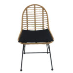 Καρέκλα Κήπου ArteLibre ACCIUS Φυσικό/Μαύρο Μέταλλο/Rattan 49x56x84cm - 1 τεμ. - Image 3
