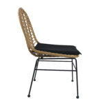 Καρέκλα Κήπου ArteLibre ACCIUS Φυσικό/Μαύρο Μέταλλο/Rattan 49x56x84cm - 1 τεμ. - Image 4