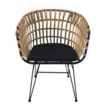 Καρέκλα Κήπου ArteLibre AULIUS Φυσικό/Μαύρο Μέταλλο/Rattan 57x60x78.5cm - 1 τεμ. - Image 2