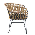 Καρέκλα Κήπου ArteLibre AULIUS Φυσικό/Μαύρο Μέταλλο/Rattan 57x60x78.5cm - 1 τεμ. - Image 3