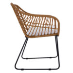 Πολυθρόνα Κήπου ArteLibre ABURIUS Φυσικό/Μαύρο Rattan/Μέταλλο 63x60x83.5cm - 1 τεμ. - Image 2