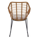Πολυθρόνα Κήπου ArteLibre ABURIUS Φυσικό/Μαύρο Rattan/Μέταλλο 63x60x83.5cm - 1 τεμ. - Image 3