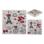 Χαρτοπετσέτες 'Paris' Τρίφυλλες Λευκό 33x33cm Σετ 20Τμχ - 1 τεμ.