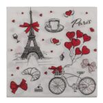 Χαρτοπετσέτες 'Paris' Τρίφυλλες Λευκό 33x33cm Σετ 20Τμχ - 1 τεμ. - Image 3