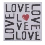 Χαρτοπετσέτες 'Love' Τρίφυλλες Λευκό 33x33cm Σετ 20Τμχ - 1 τεμ. - Image 2