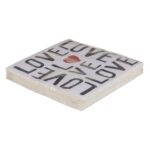 Χαρτοπετσέτες 'Love' Τρίφυλλες Λευκό 33x33cm Σετ 20Τμχ - 1 τεμ. - Image 4