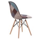 Καρέκλα ArteLibre CORYLOUS Patchwork Microfiber Ύφασμα/Ξύλο 51x46x82cm - 1 τεμ. - Image 3
