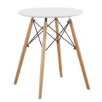 Τραπέζι ArteLibre RAPTOR Λευκό MDF/Ξύλο 60x60x70cm - 1 τεμ.