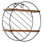 Ράφι Τοίχου ArteLibre SARNO Μαύρο/Καφέ MDF/Μέταλλο Φ30x11cm - 1 τεμ.