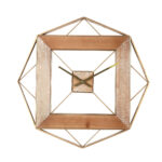 Ρολόι Τοίχου ArteLibre Χρυσό/Φυσικό Μέταλλο/MDF 51x51x4.5cm - 1 τεμ.