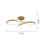 Φωτιστικό Οροφής LED ArteLibre AURIGA Χρυσό Μέταλλο 52x11cm - 1 τεμ. - Image 2