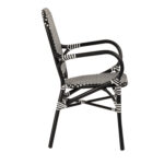 Καρέκλα Κήπου ArteLibre BOALI Μαύρο/Λευκό Αλουμίνιο/Rattan 41x45x92cm - 1 τεμ. - Image 2