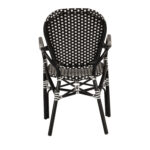 Καρέκλα Κήπου ArteLibre BOALI Μαύρο/Λευκό Αλουμίνιο/Rattan 41x45x92cm - 1 τεμ. - Image 4