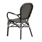 Καρέκλα Κήπου ArteLibre BOALI Μαύρο/Λευκό Αλουμίνιο/Rattan 41x45x92cm - 1 τεμ. - Image 5