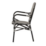 Καρέκλα Κήπου ArteLibre BOALI Μαύρο/Λευκό Αλουμίνιο/Rattan 41x45x92cm - 1 τεμ. - Image 6