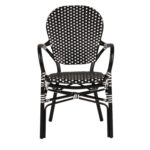 Καρέκλα Κήπου ArteLibre BOALI Μαύρο/Λευκό Αλουμίνιο/Rattan 41x45x92cm - 1 τεμ. - Image 8