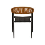 Πολυθρόνα Κήπου ArteLibre LIVINGSTONE Μαύρο/Καφέ Αλουμίνιο/Rattan 56x55x76cm - 1 τεμ. - Image 4