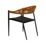 Πολυθρόνα Κήπου ArteLibre LIVINGSTONE Μαύρο/Καφέ Αλουμίνιο/Rattan 56x55x76cm - 1 τεμ. - Image 5