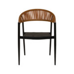 Πολυθρόνα Κήπου ArteLibre LIVINGSTONE Μαύρο/Καφέ Αλουμίνιο/Rattan 56x55x76cm - 1 τεμ. - Image 8