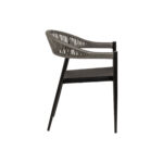 Πολυθρόνα Κήπου ArteLibre LIVINGSTONE Μαύρο/Γκρι Αλουμίνιο/Rattan 56x55x76cm - 1 τεμ. - Image 2