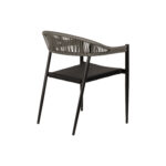 Πολυθρόνα Κήπου ArteLibre LIVINGSTONE Μαύρο/Γκρι Αλουμίνιο/Rattan 56x55x76cm - 1 τεμ. - Image 3