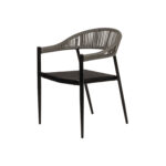 Πολυθρόνα Κήπου ArteLibre LIVINGSTONE Μαύρο/Γκρι Αλουμίνιο/Rattan 56x55x76cm - 1 τεμ. - Image 7
