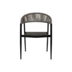 Πολυθρόνα Κήπου ArteLibre LIVINGSTONE Μαύρο/Γκρι Αλουμίνιο/Rattan 56x55x76cm - 1 τεμ. - Image 8