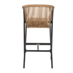 Σκαμπό ArteLibre MANDRAKA Μαύρο/Φυσικό Αλουμίνιο/Rattan 56x63x108cm - 1 τεμ. - Image 3