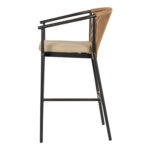 Σκαμπό ArteLibre MANDRAKA Μαύρο/Φυσικό Αλουμίνιο/Rattan 56x63x108cm - 1 τεμ. - Image 5