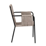 Πολυθρόνα Κήπου ArteLibre DAYA Γκρι/Μαύρο Αλουμίνιο/Rattan 57x67x84cm - 1 τεμ. - Image 2
