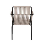 Πολυθρόνα Κήπου ArteLibre DAYA Γκρι/Μαύρο Αλουμίνιο/Rattan 57x67x84cm - 1 τεμ. - Image 4