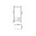 Ντουλάπα Δίφυλλη ArteLibre AMARI Δρυς Μοριοσανίδα 82x48x180cm - 1 τεμ. - Image 4
