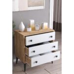 Συρταριέρα ArteLibre AMARI Δρυς/Λευκό Μοριοσανίδα 72x43x79cm - 1 τεμ. - Image 3