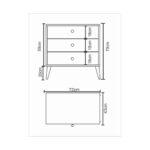 Συρταριέρα ArteLibre AMARI Λευκό Μοριοσανίδα 72x43x79cm - 1 τεμ. - Image 4