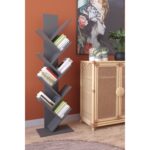 Βιβλιοθήκη ArteLibre AZIZI Ανθρακί Μοριοσανίδα 35x19.5x130cm - 1 τεμ. - Image 2