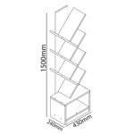 Βιβλιοθήκη ArteLibre BADRU Λευκό Μοριοσανίδα 40x19.5x150cm - 1 τεμ. - Image 4