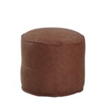 Πουφ ArteLibre CHISISI Camel Δέρμα Φ45x35cm - 1 τεμ.