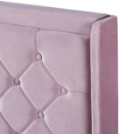 Κρεβάτι Διπλό ArteLibre ANNONA Ανοιχτό Ροζ Βελούδο 217x175x117.5cm (Στρώμα 160x200cm) - 1 τεμ. - Image 5