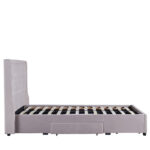 Κρεβάτι Διπλό ArteLibre ANNONA Ivory Βελούδο 217x175x117.5cm (Στρώμα 160x200cm) - 1 τεμ. - Image 2