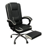 Καρέκλα Γραφείου OPTISEAT Μαύρο/Λευκό PVC/Μέταλλο 67x65x105-115cm - 1 τεμ. - Image 3