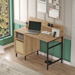 Γραφείο ArteLibre WING Φυσικό Μοριοσανίδα/Μέταλλο 60x120x99.8cm - 1 τεμ. - Image 3