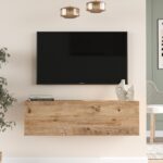 Έπιπλο Τηλεόρασης ArteLibre INVERIE Πεύκο Μοριοσανίδα 100x31.6x29.6cm - 1 τεμ. - Image 2