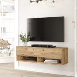 Έπιπλο Τηλεόρασης ArteLibre BEXLEY Πεύκο Μοριοσανίδα 100x31.6x29.6cm - 1 τεμ. - Image 2