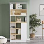 Βιβλιοθήκη ArteLibre BERRYLANDS Λευκό/Φυσικό Μοριοσανίδα 75.6x25x170cm - 1 τεμ. - Image 2