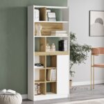 Βιβλιοθήκη ArteLibre BERRYLANDS Λευκό/Φυσικό Μοριοσανίδα 75.6x25x170cm - 1 τεμ. - Image 3