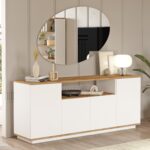 Μπουφές ArteLibre BOWES Πεύκο/Λευκό Μοριοσανίδα 180x44.5x75cm - 1 τεμ. - Image 2