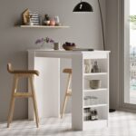 Τραπέζι Bar ArteLibre BROCKLEY Λευκό Μοριοσανίδα 120x51.6x101.8cm - 1 τεμ. - Image 3