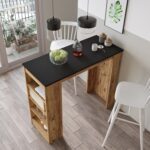 Τραπέζι Bar ArteLibre BROCKLEY Πεύκο/Μαύρο Μοριοσανίδα 120x51.6x101.8cm - 1 τεμ. - Image 2